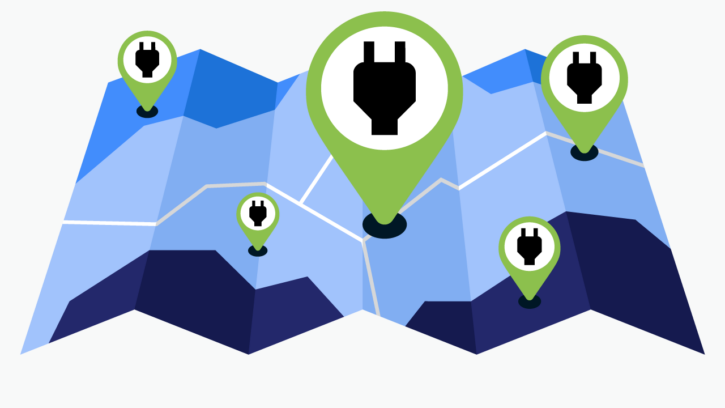 Illustration: Ladepunkte E-Mobilität