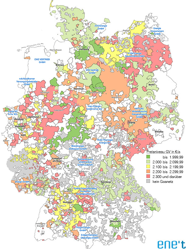 Newsletter EKTG Nr. 060 - Preisniveau Grundversorgung Gas Februar 2026
