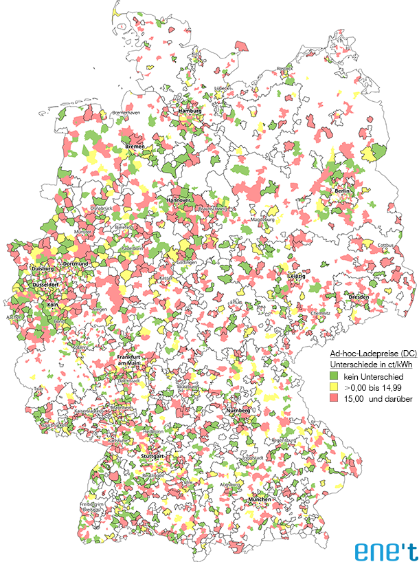 Newsletter EKTS Nr. 067 - Preisunterschiede Ad-hoc-Ladetarife (DC)