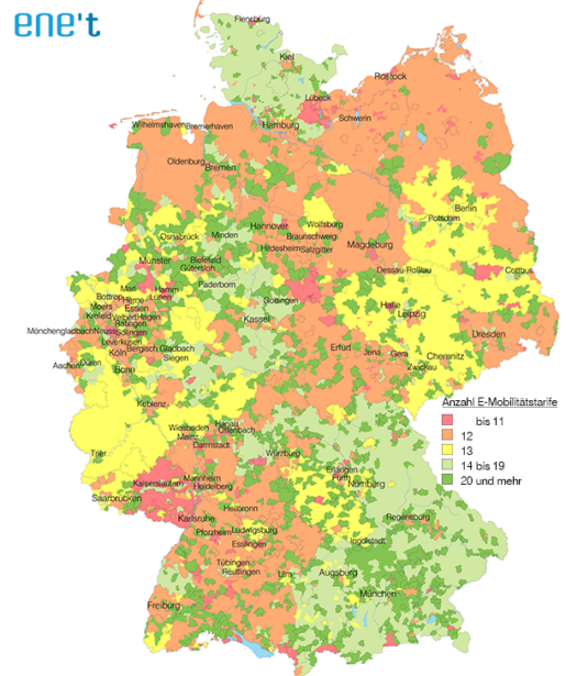 Tarifdichte E-Mobilität