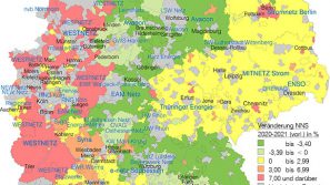 Newsletter NNS 111 - Veränderungsanalyse Netznutzungsentgelte Strom 2020-2021 (vorläufig)