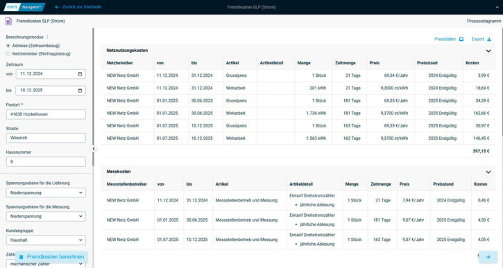 Fremdkosten SLP Strom