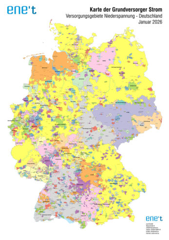 Karte der Grundversorger Strom 2024