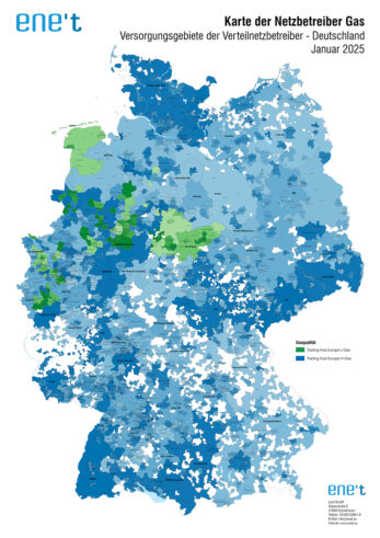 Karte der Netzbetreiber Gas 2024